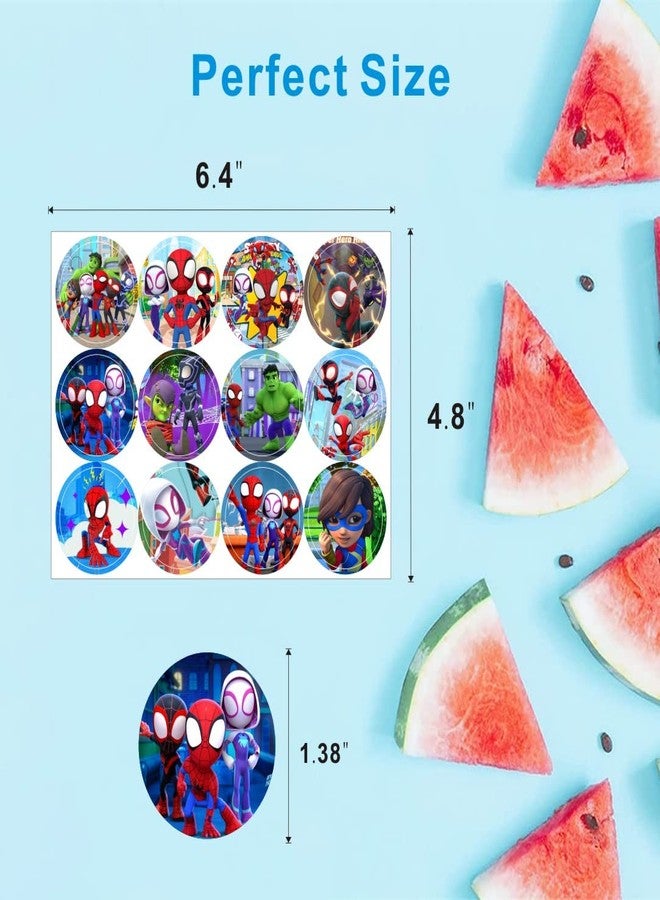 BNFUO 120pcs Spider and His Friends Stickers for Kids Birthday Party Supplies for Spider and His Friends Birthday Decorations -10 Sheets - Image 3